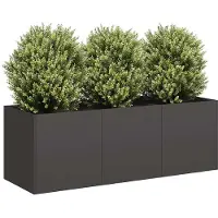 vidaXL Istutuslaatikko musta 120x40x40 cm kylmävalssattu teräs