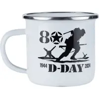 101 Inc Fostex Enamel Mug D-Day 80 Years 300ml (Color: White)
