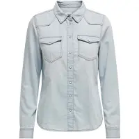 ONLY Onlalexa L/S Dnm Shirt Ana Noos - Blue - S