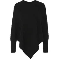 Kaffe Kavinnie Poncho - Black - ONE SIZE