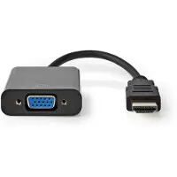Nedis HDMI -kaapeli | HDMI liitin | VGA Naaras | 1080p | Niklattu | 0.20 m | Suora | PVC | Musta | Panta