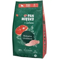 PAN MIĘSKO with herbs Beef with rabbit M - dry dog food - 9kg
