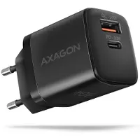 Axagon 30W verkkovirtalaturi, USB-C + USB-A, musta