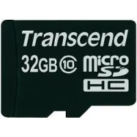Transcend TS32GUSDC10, 32 GB, MicroSDHC, Luokka 10, NAND, 90 MB/s, Musta