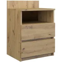 Top E Shop M1 ARTISAN nightstand/bedside table 2 drawer(s) Oak