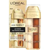 L'Oréal Age Perfect Le Duo Serum kaksivaiheinen nuorentava seerumi kirkastamaan ja ihoa silottamaan 30 ml