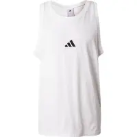Adidas Toiminnallinen paita 'ESSENTIALS SMALL LOGO SINGLE JERSEY TANK' musta / valkoinen