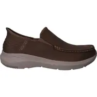 SKECHERS for man. 204866 Brown Relaxed Fit: Parson - Oswin Slip-Ins leather sneakers (45), Flat, None, Casual