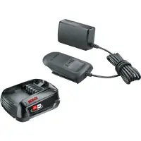 Bosch 1 600 A02 625, Akku- ja laturisetti, 2,5 ah, 18 V, , Musta, 2 A