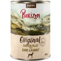 Purizon 24x400g Original Puppy kanafilee, riista & kani koiran märkäruoka