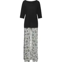 Vivance Pyjama 'Dreams' musta / offwhite