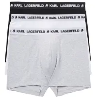 Karl Lagerfeld Bokserishortsit harmaa / musta / valkoinen