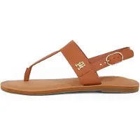 Tommy Hilfiger Leather Thong Sandal - Brown - 38
