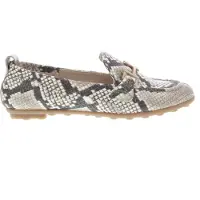 Hispanitas for woman. HV254027 Ballerinas Bombay grey (38), Leather, Beige, Flat, None, Casual, Animal Print