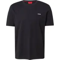 HUGO for man. 50466158 Dero T-shirt black (S), Casual, Cotton, Short sleeve, Sustainable