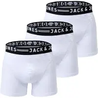 Jack & Jones Bokserishortsit 'Sense' musta / valkoinen