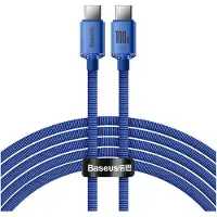 Baseus Crystal Shine USB-C / USB-C Kaapeli CAJY000703 - 2m - Sininen