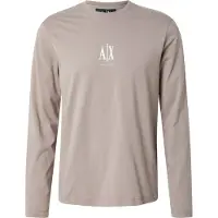 Armani Exchange Paita tummabeige / valkoinen