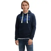 Tom Tailor Printed Hoodie - Navy - XL