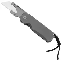 Big Idea Design Ti Utility Knife TI-UK Stonewashed Titanium, Stainless Steel, utility pocket knife
