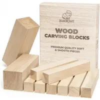 BeaverCraft Tools BeaverCraft Set Of Elm Carving Blocks 10 Pcs