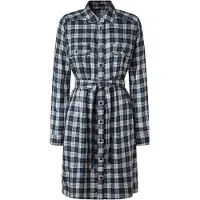 Pepe Jeans for woman. PL953606 Polys navy dress (XL), Casual, Viscose, Long sleeve