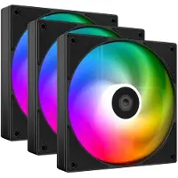ID-Cooling AS-120-ARGB-W TRIO - Kotelotuuletin - 120mm - Valkoinen RGB LED valolla - 27 dBA