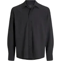 Jack & Jones Jprblatrend Jacquard L/S Shirt Styd Aw24 - Black - M