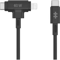 Hyper HyperJuice USB-C – Lightning -kaapeli, 1,5 m, musta