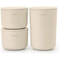 Brabantia ReNew säilytyspurkit, 3-pakkaus Soft Beige