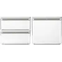 Brabantia Säilytyspurkkisetti 3 osaa, Brabantia, Vaaleanharmaa