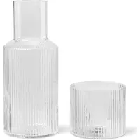 Ferm Living Ripple karahvisetti, pieni, kirkas