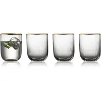 Lyngby Glas Tumbler Palermo Gold 35Cl 4Pcs - Nude - 35 cl