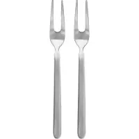 Blomus Set Of 2 Serving Forks - 20 X 2,5 Cm - Stella - Stainless Steel - Grey - L 20CM