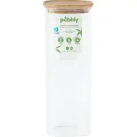 Pebbly Lasipurkki bambukannella 2200 ml