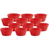 Lékué muffinssivuoat silikoni 12-pack. Punainen