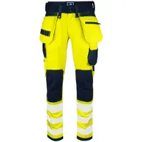 Projob 6573 Stretch Housut En Iso 20471 Luokka 2 - Navy blue/yellow - D108