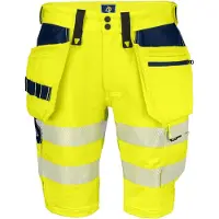 Projob 6575 Stretch Shortsit En Iso 20471 Luokka 2/1 - Navy blue/yellow - C54