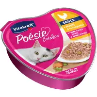 Vitakraft 15x85g Poésie Création kana ja kasvikset kastikkeessa märkäruoka kissoille