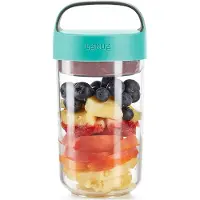 Lékué To Go -purkki 600 ml, turkoosi