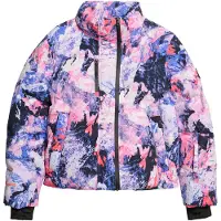 Superdry for woman. WS110169A Lilac square-cut quilted ski jacket (S), Sport, Purple, Snow, Sustainable, Recycled nylon