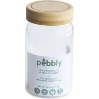 SmartaSaker Lasipurkki bambukannella 0,65 l, Pebbly