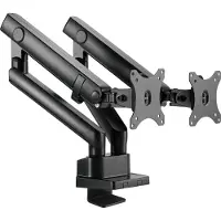 Silverstone =32" x2 ARM25, -pöytäteline kahdelle näytölle, musta