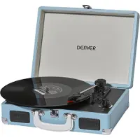 Denver VPL-120 sininen vinyylilevysoitin - USB - Kaiuttimet - 33 1/3, 45, 78 rpm