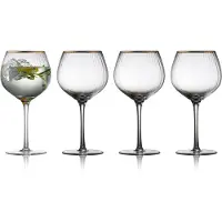 Lyngby Glas Palermo Gold gin & tonic -lasi 65 cl 4-pakkaus Kirkas-kulta