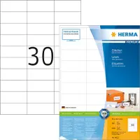 Herma 4612, Valkoinen, Suorakulmio, Kiinteä, Paperi, Matta, Laser/Inkjet