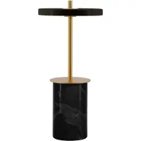UMAGE LED ladattava pöytävalaisin Asteria Move Mini musta 26cm IP44 Mini, himmennettävä, Musta, Olohuone/ruokailutila, Kivi, Design