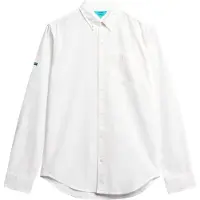 Superdry for man. M4010696A Studios Shirt in white linen (S), Casual, Long sleeve