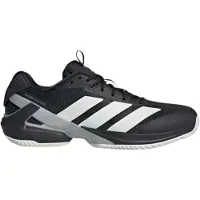 Adidas Urheilukengät 'Adizero Ubersonic 5 Clay' harmaa / musta / valkoinen