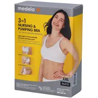 Medela 3 In 1 Nursing & Pumping Bra - Black - XXL